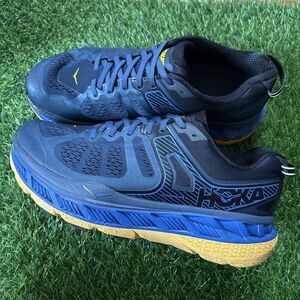 Hoka One One Stinson ATR 5 Moonlight Ocean/Gold Running Shoes Men's Size 10